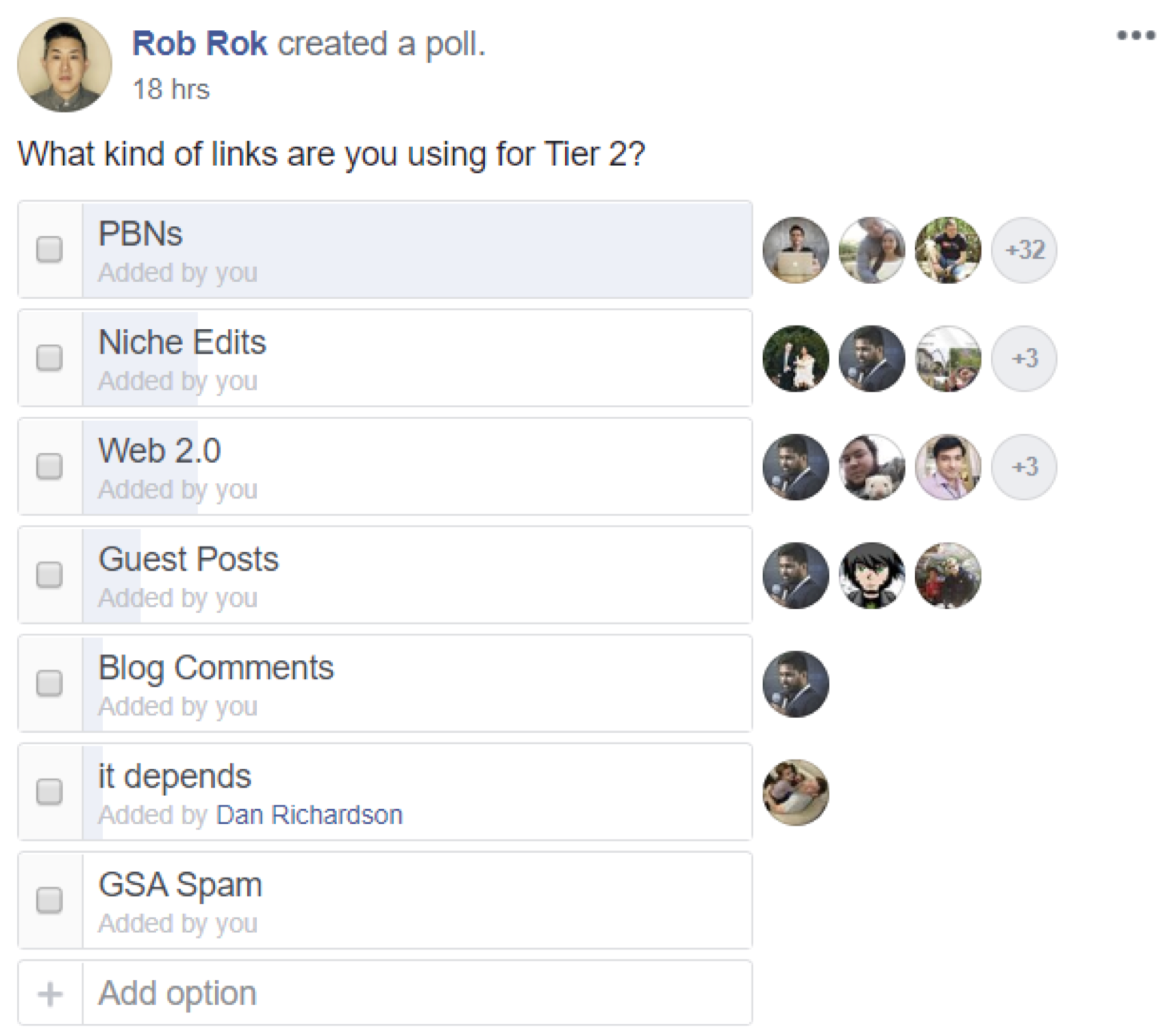 Tier2 Facebook Poll