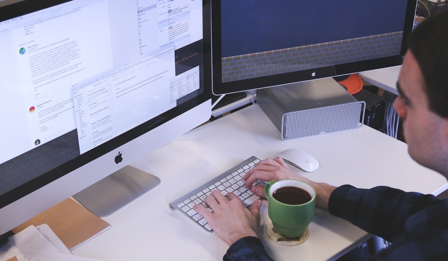 employee on computer